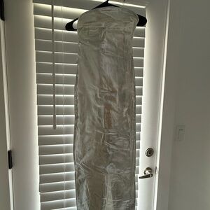 Zara Silver Fitted Denim Dress
